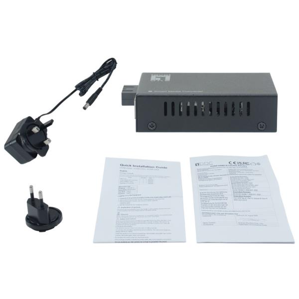 LEVELONE GVM-2001 - MEDIA CONVERTER Smart Gigabit RJ45-SC, Fibra Multi-Mode, 850nm, 500M, Compatibile con chassis montabile su rack da 19" 5
