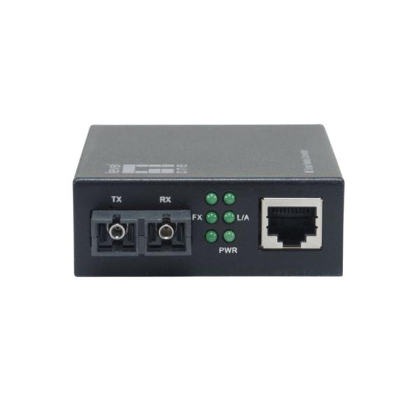 LEVELONE GVM-2002 - MEDIA CONVERTER Smart Gigabit RJ45-SC, fibra monomodale, 1310 nm, 20 km, compatibile con chassis montabile su rack da 19" 4