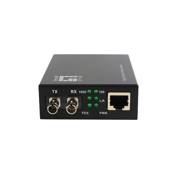 LEVELONE GVT-2003 - MEDIA CONVERTER GIGABIT da RJ45 a ST, fibra monomodale, 1310nm, 20 km 3