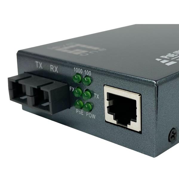 LEVELONE GVT-2013 - MEDIA CONVERTER GIGABIT da RJ45 a SC, PoE PSE, fibra multimodale, 850nm, 500m 5
