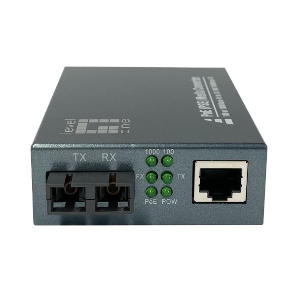 LEVELONE GVT-2013 - MEDIA CONVERTER GIGABIT da RJ45 a SC, PoE PSE, fibra multimodale, 850nm, 500m 6