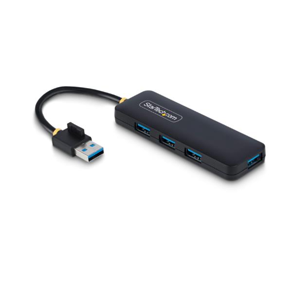 StarTech Hub USB-A a 4 porte, 5 Gbps, alimentato via bus, mini hub USB da viaggio/portatile, splitter USB 3.0 multiporta, protezione da sovracorrente (OCP)