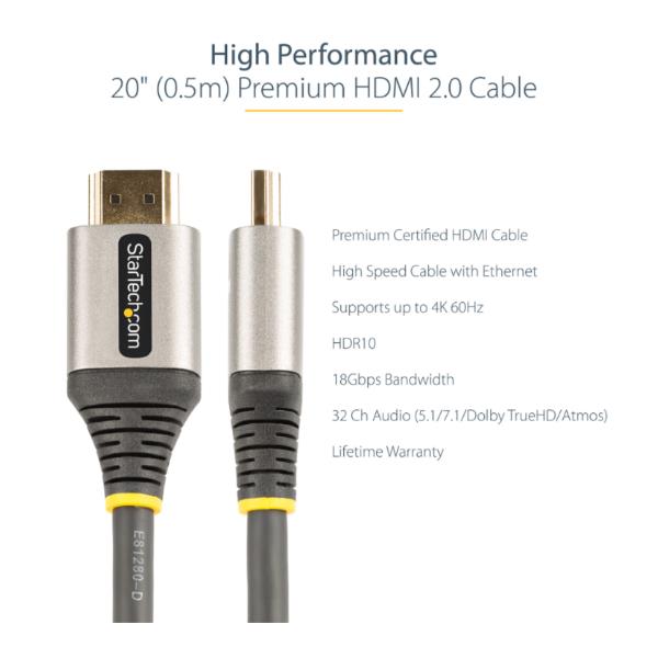 CAVO HDMI 2.0 UHD DA 50 CM 2