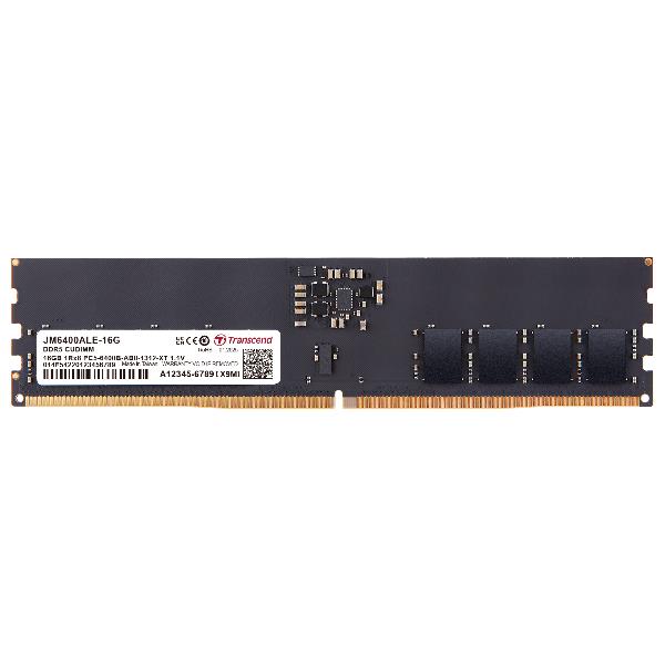 TRANSCEND JM6400ALE-16G - DRAM DDR5 CUDIMM 6400MHz da 16GB, 1Rx8 2Gx8 CL52 1.1V