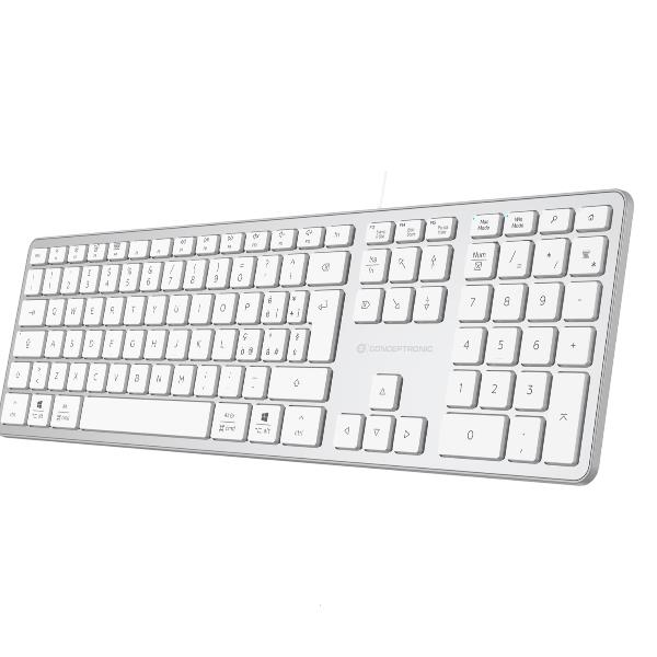 Tastiera USB-A/C sottile, layout QWERTY italiano, compatibile con Windows e macOS 5