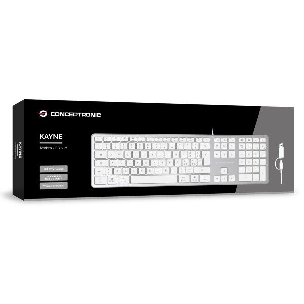 Tastiera USB-A/C sottile, layout QWERTY italiano, compatibile con Windows e macOS 7
