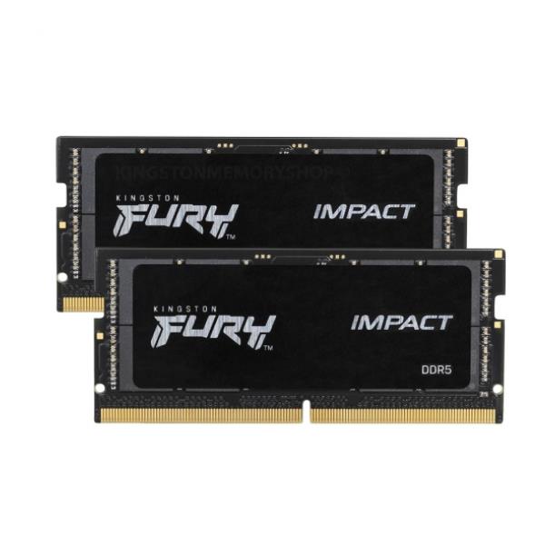 Kingston 16GB (2x8GB) DDR5 4800MT/s CL38 FURY Impact Black PnP 2
