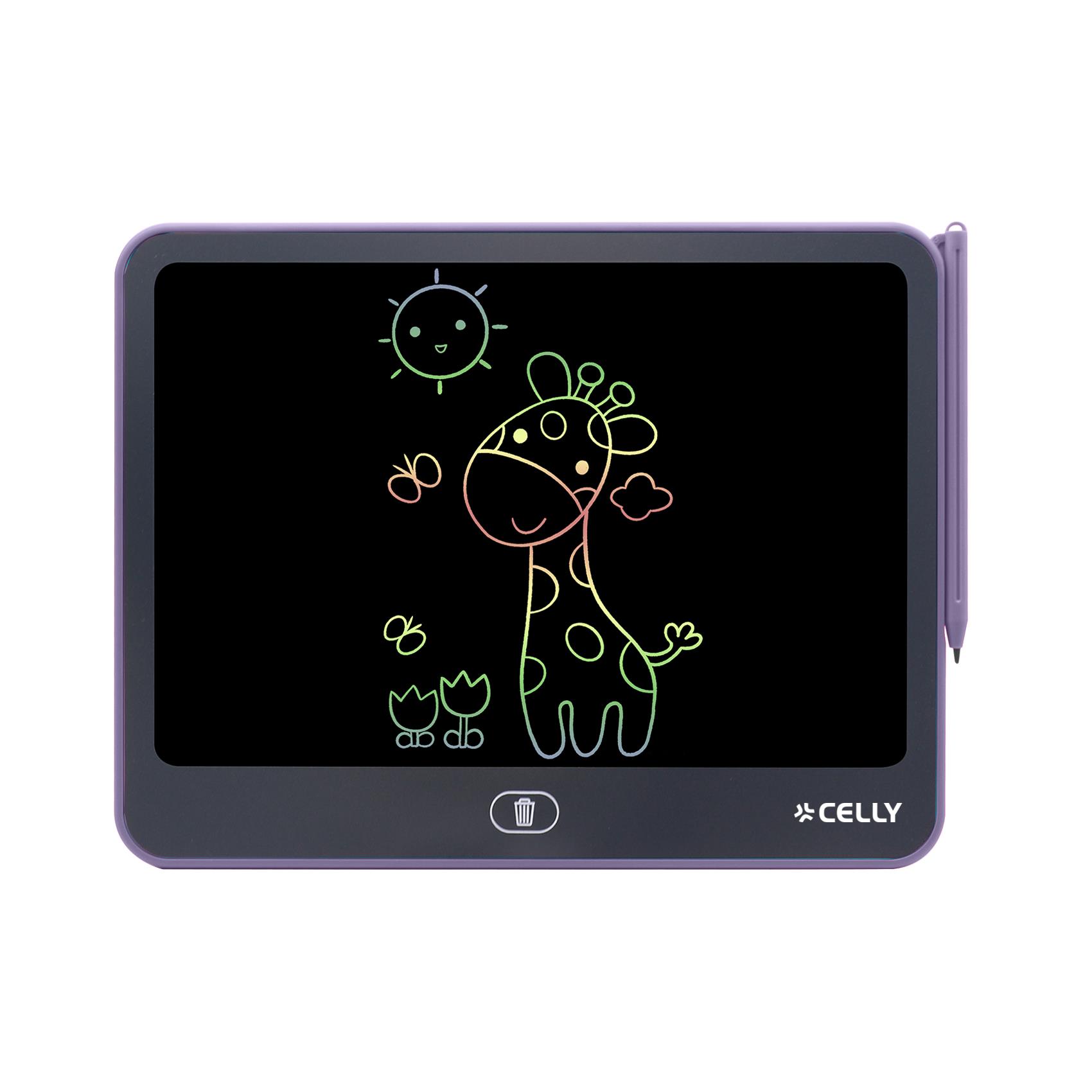 CELLY KIDSBOARD - Lavagna multifunzione per bambini, cancellazione a un solo tocco, schermo impermeabile, comodo pennino in confezione [TECH FOR KIDS]