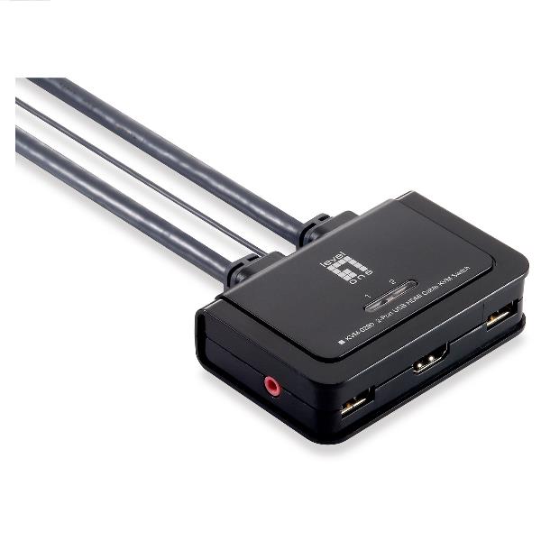 LEVELONE LEVELONE KVM-0290 - KVM SWITCH 2-PORTE USB HDMI con Supporto Audio