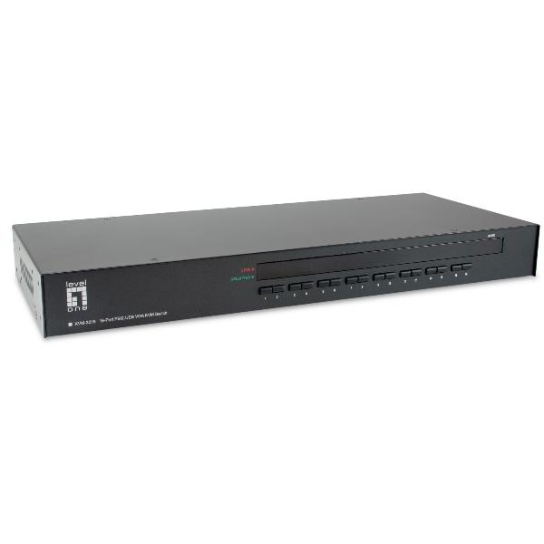 LEVELONE KVM-3216 - KVM 16-PORTE PS/2-USB VGA con OSD, Rack 2