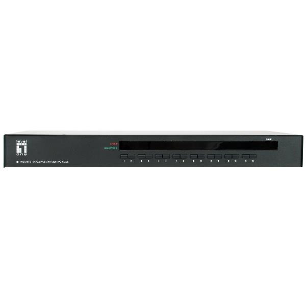 LEVELONE KVM-3216 - KVM 16-PORTE PS/2-USB VGA con OSD, Rack 3