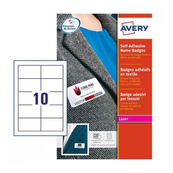 CONSUMABILI AVERY Badge adesivi in seta acetata
