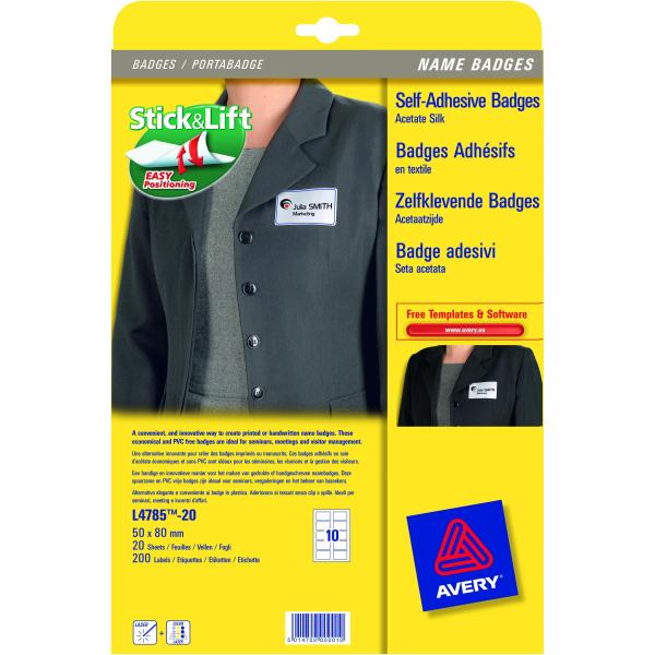 Badge adesivi in seta acetata 2