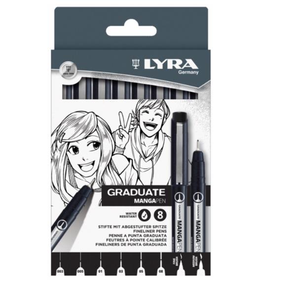 LYRA SCATOLA 8 PENNE GRADUATE MANGA