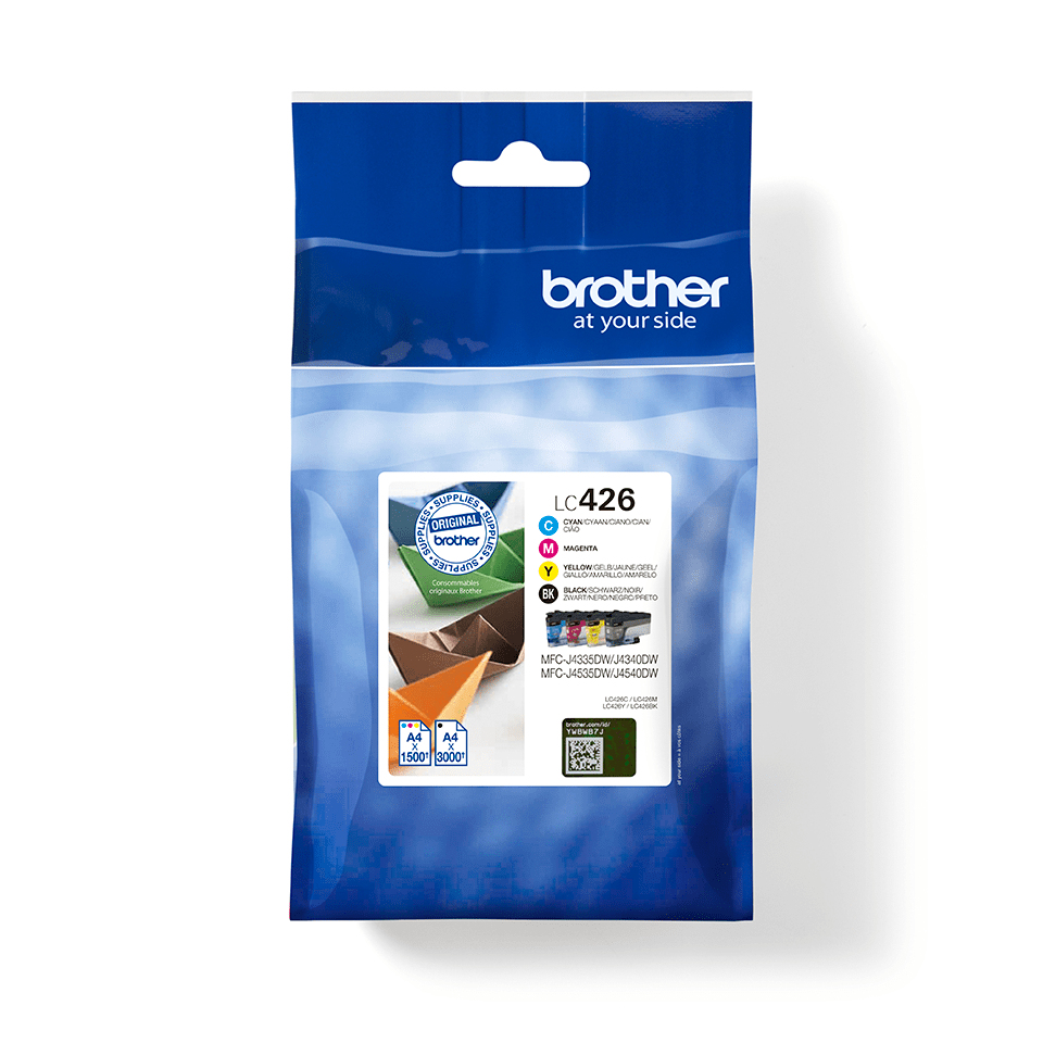 CONSUMABILI BROTHER Valuepack kit da 4 Cartucce inchiostro Nero, Ciano, Magenta, Giallo Brother LC424XLVAL