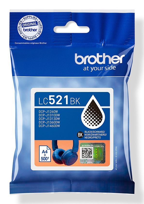 CONSUMABILI BROTHER Cartuccia inchiostro Nera Brother LC521BK
