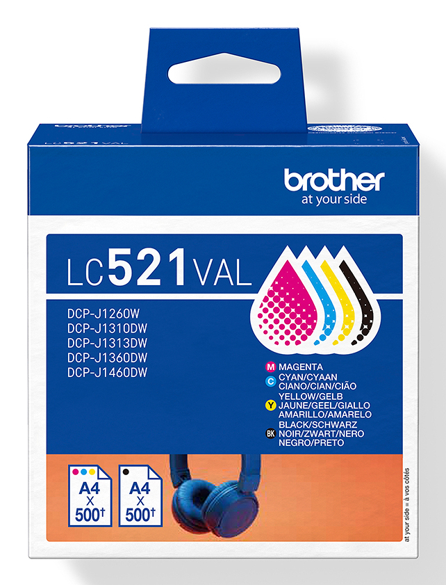 CONSUMABILI BROTHER Valuepack 4 cartucce inchiostro Brother LC521VAL