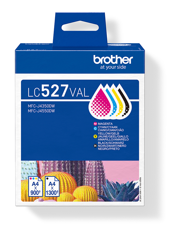 CONSUMABILI BROTHER Valuepack kit da 4 Cartucce inchiostro Nero, Ciano, Magenta, Giallo Brother LC527VAL