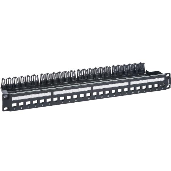 PANNELLO LCS VUOTO PER 24 CONNETTORI -RJ45 per Cat.5E,6,6A 2
