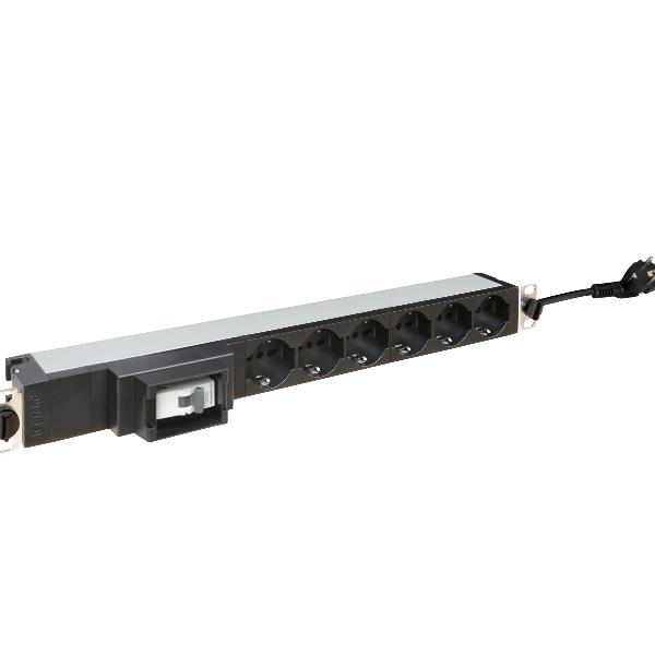 LEGRAND BASIC PDU  19 INCHES 1P 16A  6 P40 OUT +MCB