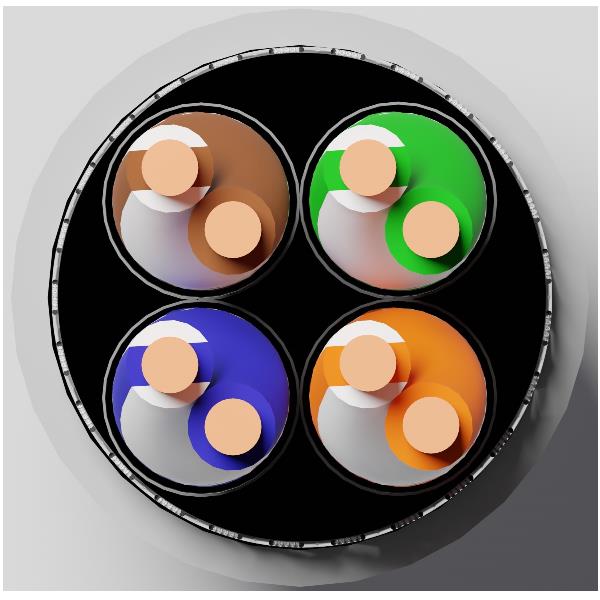 CAVO SOLIDO SCHERMATO S/FTP PER RETI CATEGORIA 6A LSZH AWG23 IN RAME MATASSA MT 305 CLASSE CPR CCA 2