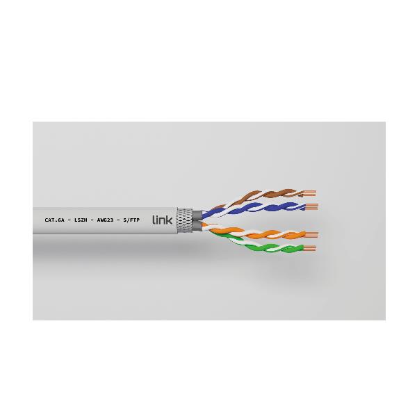 CAVO SOLIDO SCHERMATO S/FTP PER RETI CATEGORIA 6A LSZH AWG23 IN RAME MATASSA MT 305 CLASSE CPR CCA 3