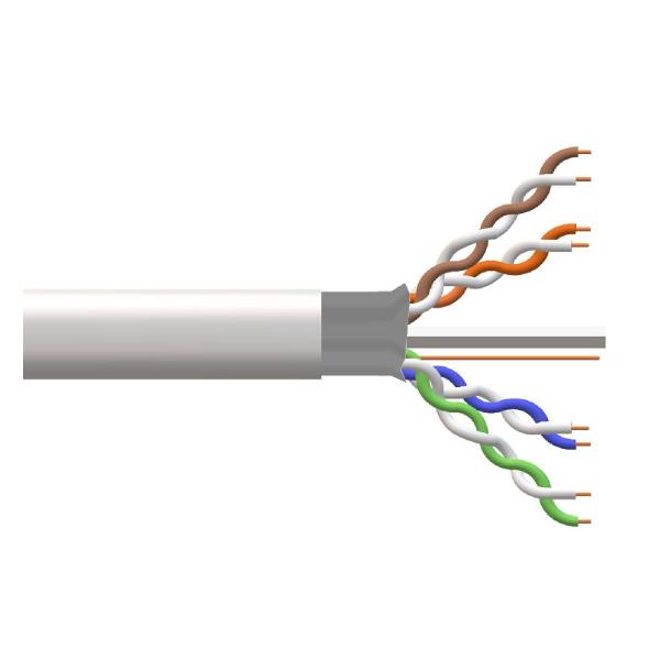 NEO CAVO SOLIDO SCHERMATO FTP PER RETI CATEGORIA 6 PVC AWG23 MATERIALE CCA MATASSA MT 305 CLASSE CPR ECA GUAINA BIANCA
