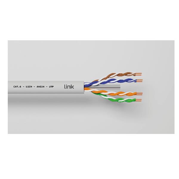 NEO CAVO SOLIDO UTP PER RETI CATEGORIA 6 LSZH AWG24 IN RAME MATASSA MT 305 CLASSE CPR CCA