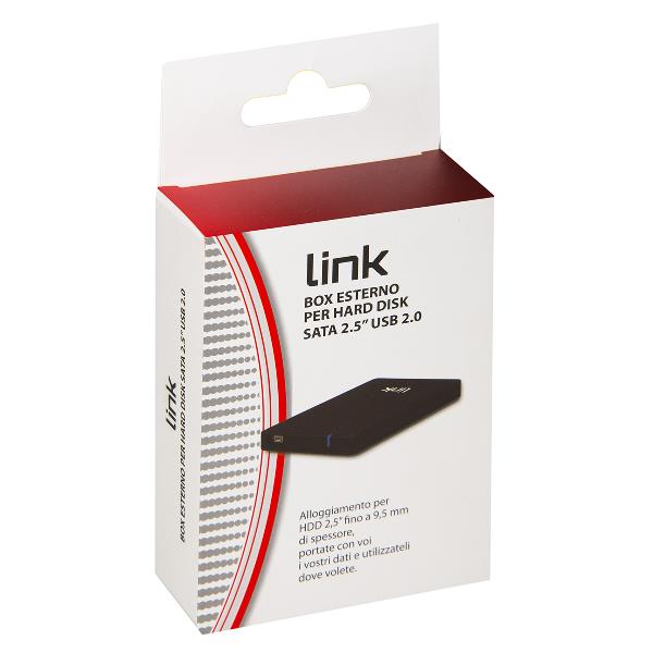 NEO BOX ESTERNO USB 2.0 PER HDD SATA 2,5" FINO A 9,5 MM DI SPESSORE