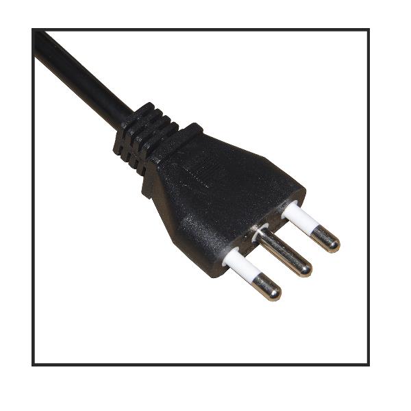NEO MULTIPRESA 5 PRESE UNIVERSALI ITA/SCHUKO 10/16 A - SPINA 16 A CON INTERRUTTORE NERA CON PROTEZIONE CONTRO SOVRACCARICHI