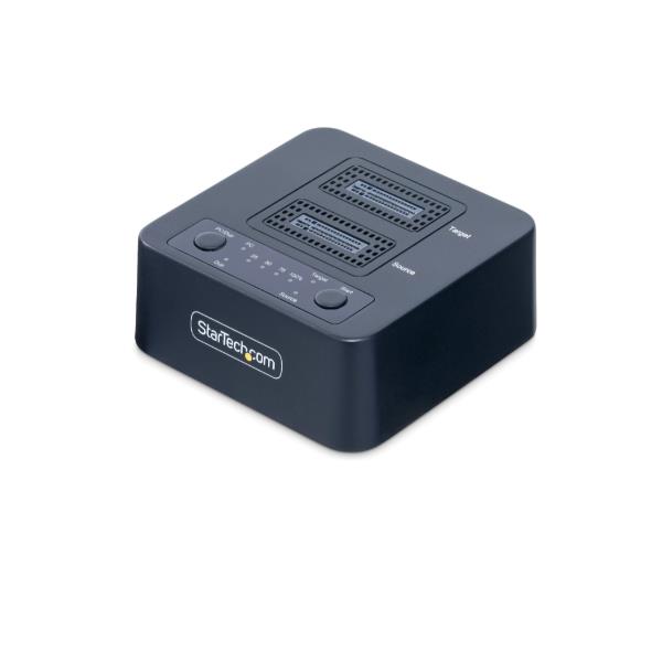 StarTech Duplicatore di unità M.2 NVMe 1:1, clonatore autonomo di dischi SSD M.2 fino a 90 GBpm, dock USB 3.2 20Gbps per drive M.2 a doppio alloggiamento, cavi USB-C/A inclusi