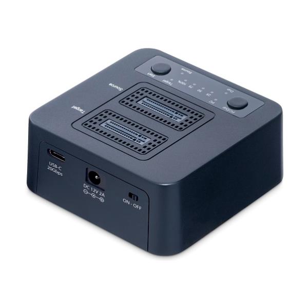 Duplicatore di unità M.2 NVMe 1:1, clonatore autonomo di dischi SSD M.2 fino a 90 GBpm, dock USB 3.2 20Gbps per drive M.2 a doppio alloggiamento, cavi USB-C/A inclusi 2