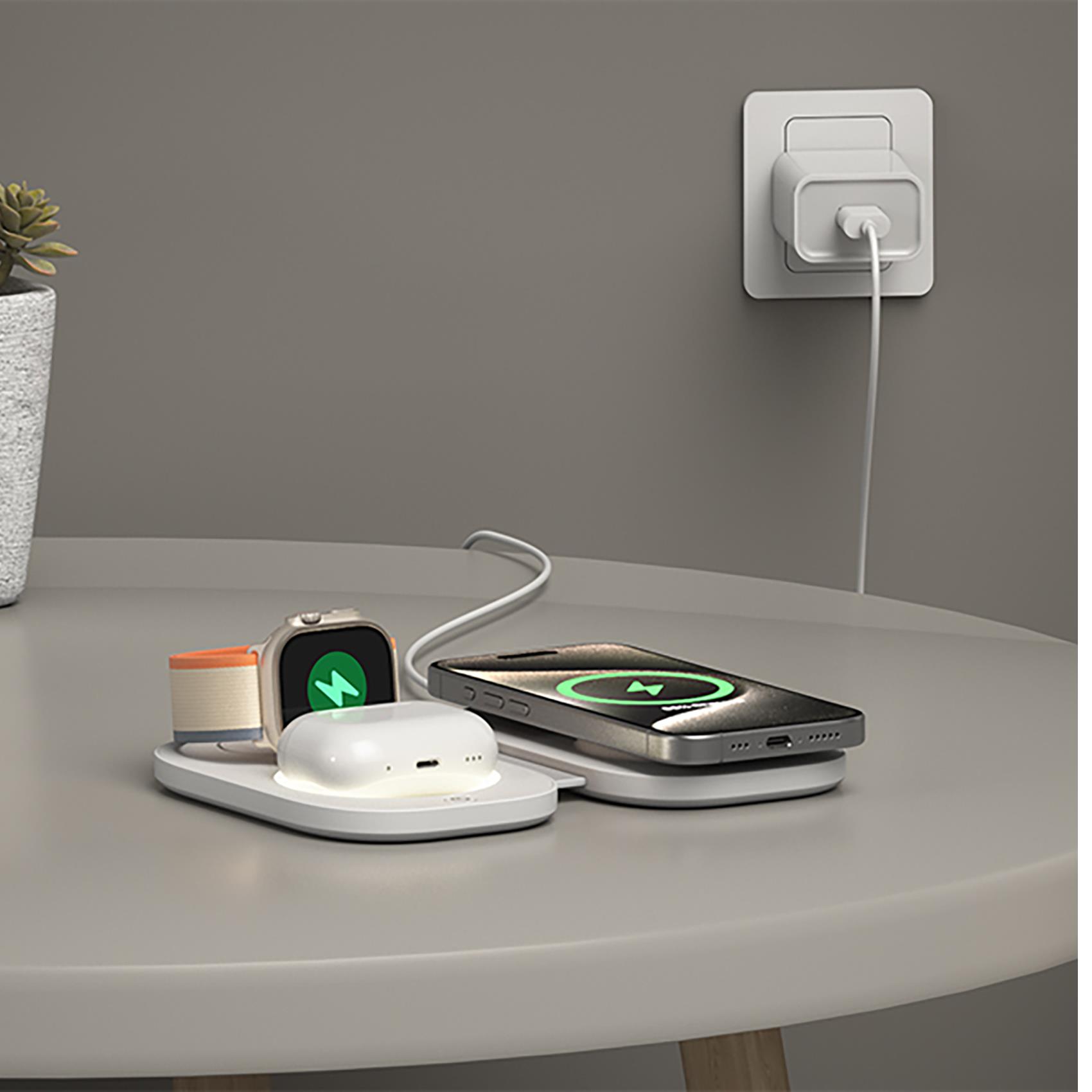 MAGPOCKET3IN1 - Caricabatteria Wireless magnetico 3in1, Tecnologia Magsafe, potenza massima 15 Watt, pieghevole, ultra sottile 11