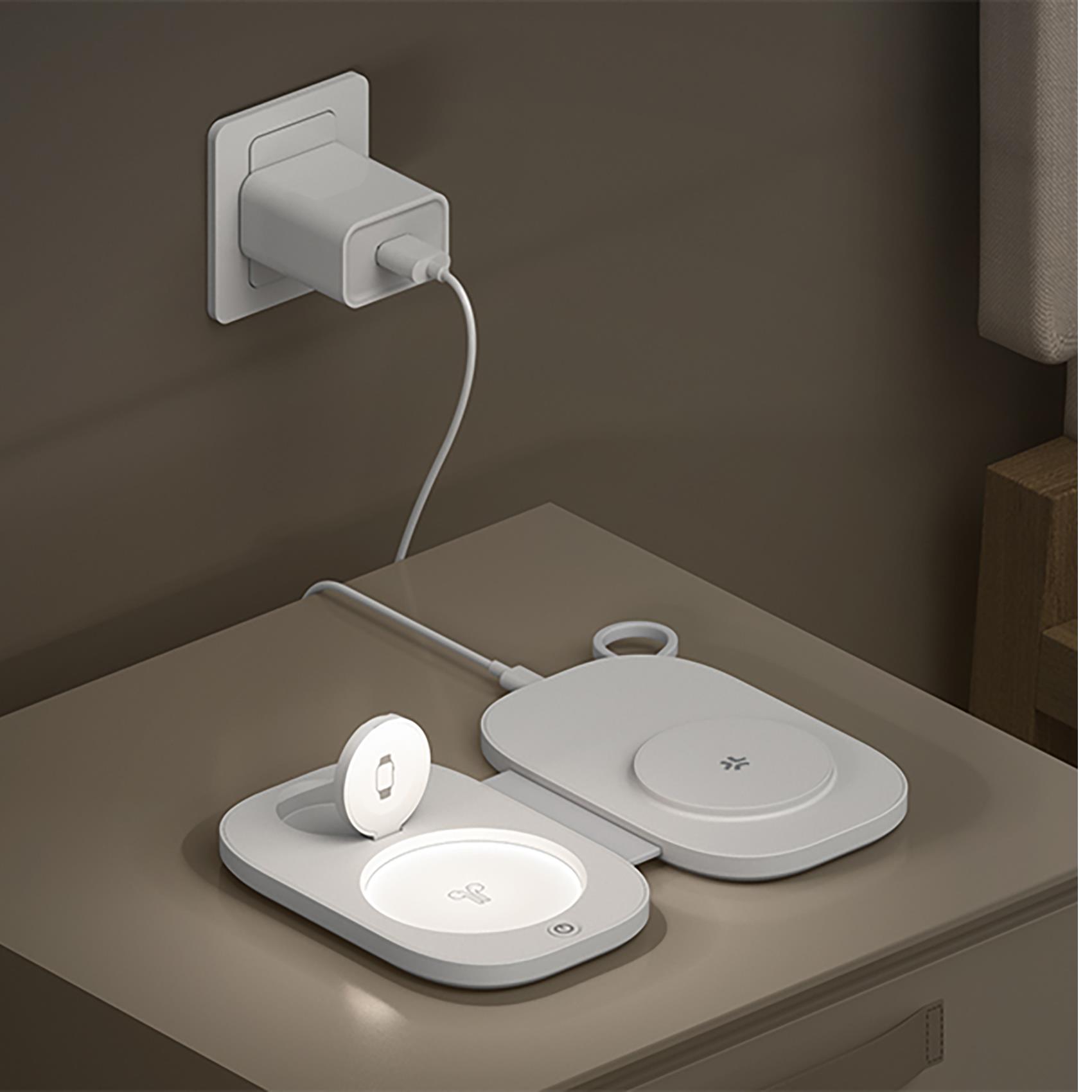 MAGPOCKET3IN1 - Caricabatteria Wireless magnetico 3in1, Tecnologia Magsafe, potenza massima 15 Watt, pieghevole, ultra sottile 4