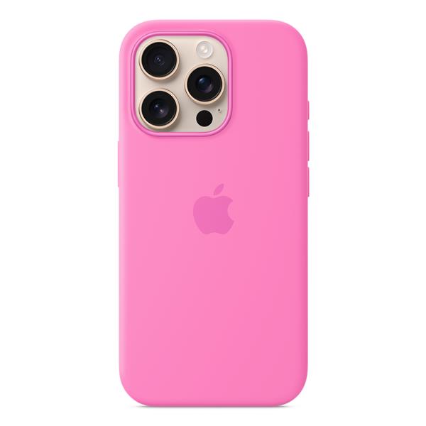APPLE TELEFONIA Custodia MagSafe in silicone per iPhone 16 Pro - Rosa peonia