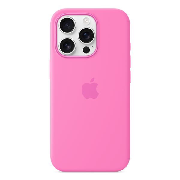Custodia MagSafe in silicone per iPhone 16 Pro - Rosa peonia 2