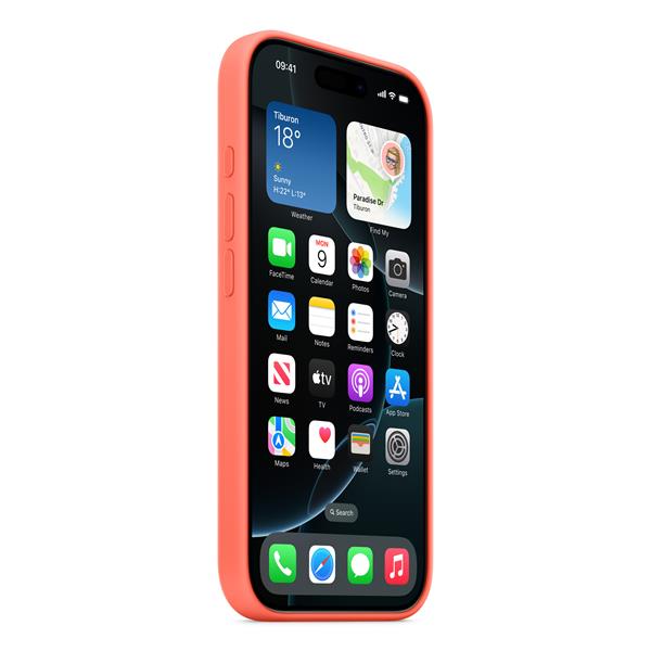 Custodia MagSafe in silicone per iPhone 16 Pro - Mandarancio 2