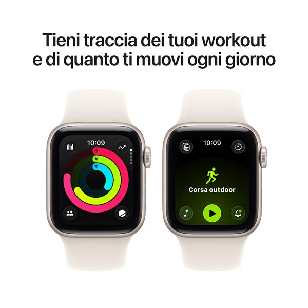 Apple Watch SE 3 GPS, Cassa 40 mm in alluminio galassia con Cinturino Sport galassia - S/M 2