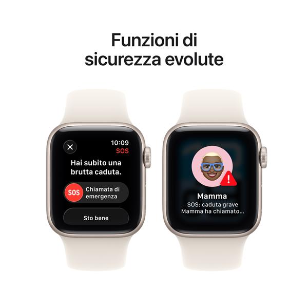 Apple Watch SE 3 GPS, Cassa 40 mm in alluminio galassia con Cinturino Sport galassia - S/M 9