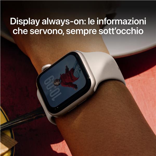 Apple Watch SE 3 GPS, Cassa 44 mm in alluminio galassia con Cinturino Sport galassia - M/L 4