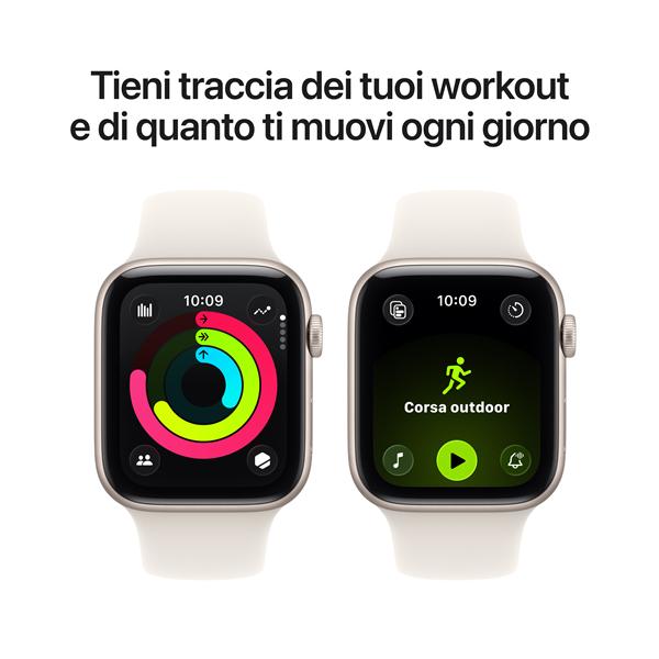 Apple Watch SE 3 GPS, Cassa 44 mm in alluminio galassia con Cinturino Sport galassia - M/L 6