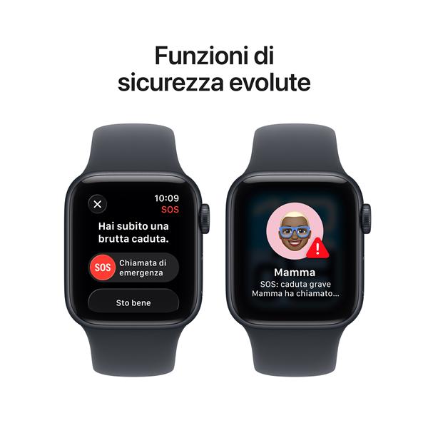 Apple Watch SE 3 GPS + Cellular, Cassa 40 mm in alluminio mezzanotte con Cinturino Sport mezzanotte - M/L 3