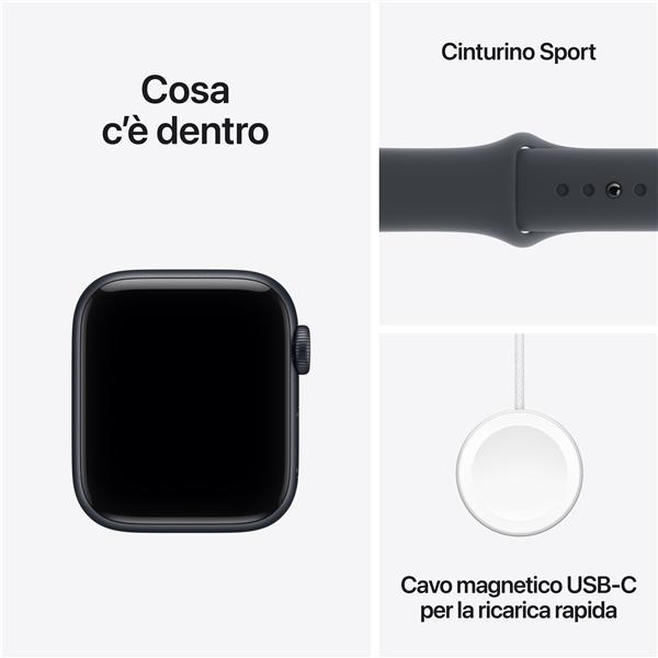 Apple Watch SE 3 GPS + Cellular, Cassa 40 mm in alluminio mezzanotte con Cinturino Sport mezzanotte - M/L 5