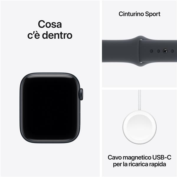 Apple Watch SE 3 GPS + Cellular, Cassa 44 mm in alluminio mezzanotte con Cinturino Sport mezzanotte - M/L 4