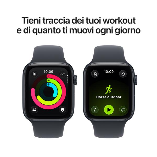 Apple Watch SE 3 GPS + Cellular, Cassa 44 mm in alluminio mezzanotte con Cinturino Sport mezzanotte - M/L 8
