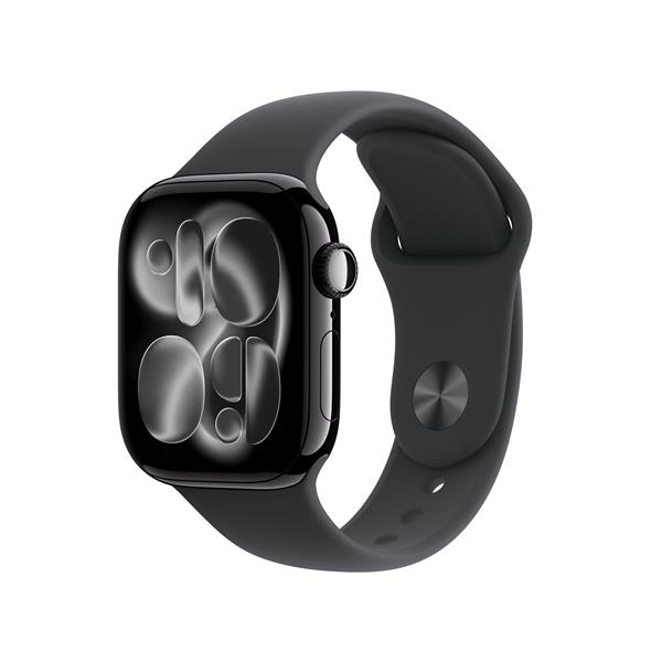 APPLE WATCH Apple Watch Series 11 GPS, Cassa 42 mm in alluminio Jet Black con Cinturino Sport nero - S/M