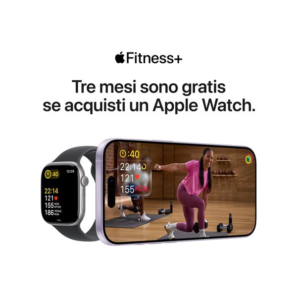 Apple Watch Series 11 GPS, Cassa 42 mm in alluminio grigio siderale con Cinturino Sport nero - S/M 5