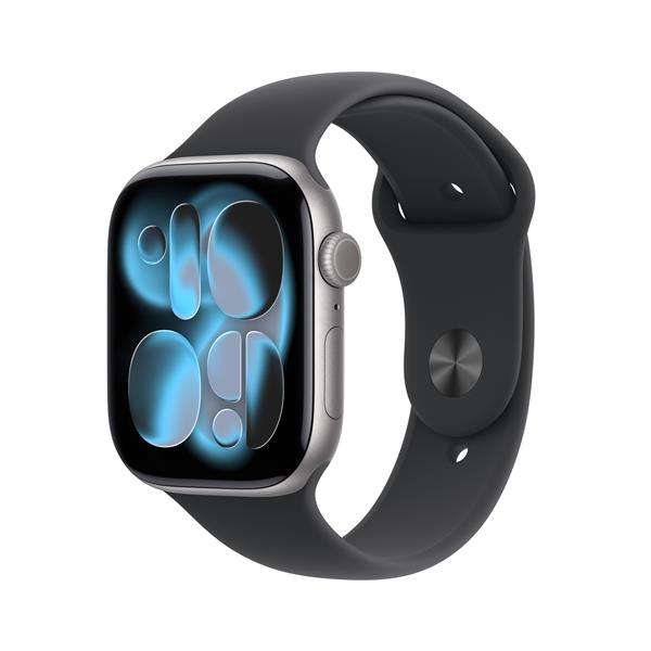 APPLE WATCH Apple Watch Series 11 GPS, Cassa 46 mm in alluminio grigio siderale con Cinturino Sport nero - S/M