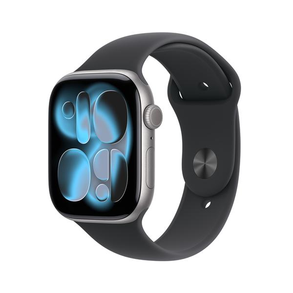 APPLE WATCH Apple Watch Series 11 GPS, Cassa 46 mm in alluminio grigio siderale con Cinturino Sport nero - M/L