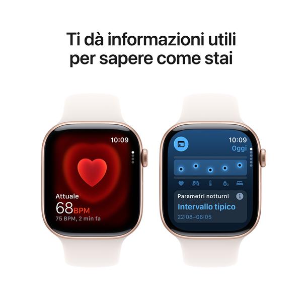 Apple Watch Series 11 GPS, Cassa 46 mm in alluminio color oro rosa con Cinturino Sport rosa fard - M/L 6